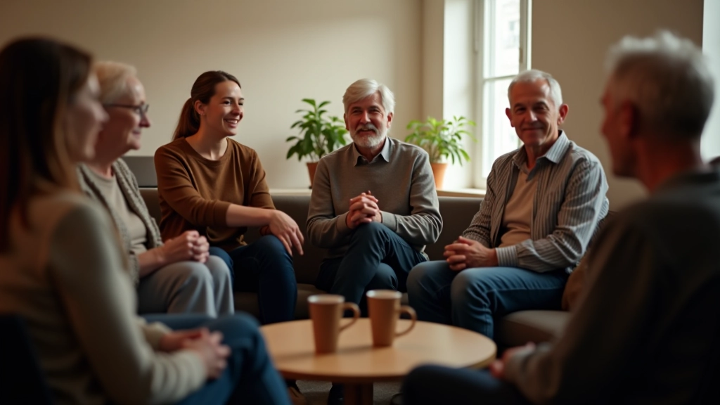 Peer support group meeting