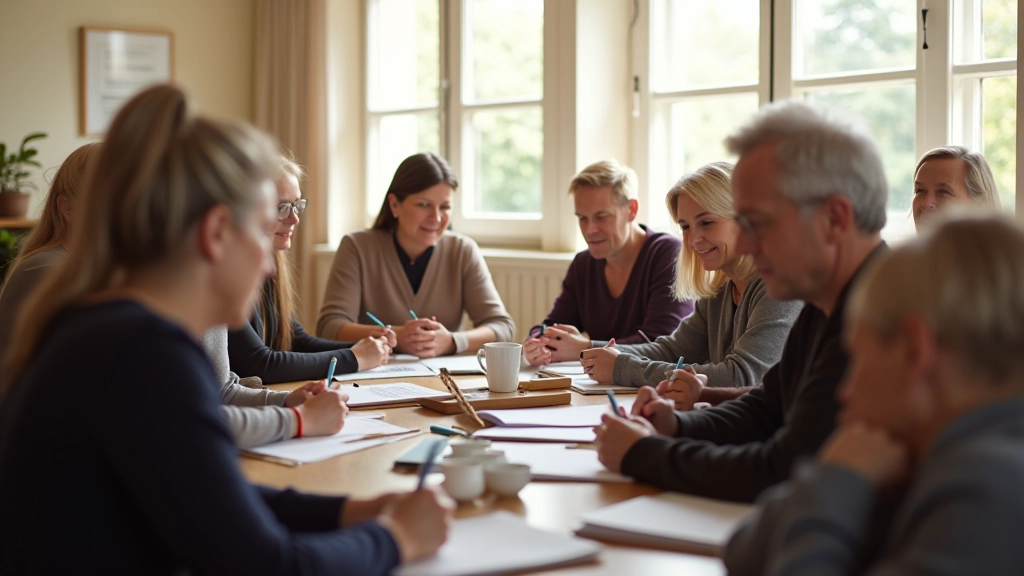 Workshop participants engaged in activity